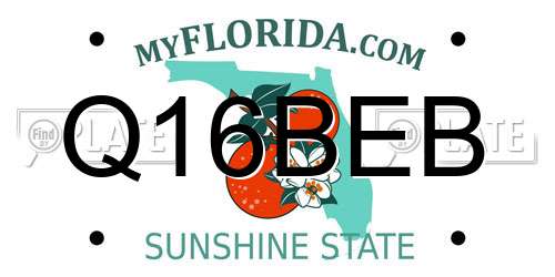 Q16BEB Florida License Plate