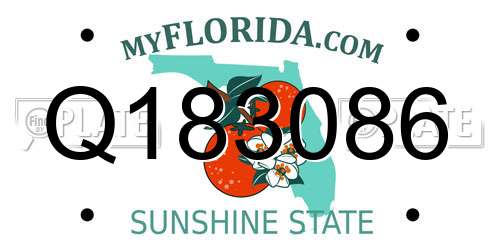Q183086 Florida License Plate