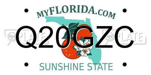 Q20GZC Florida License Plate