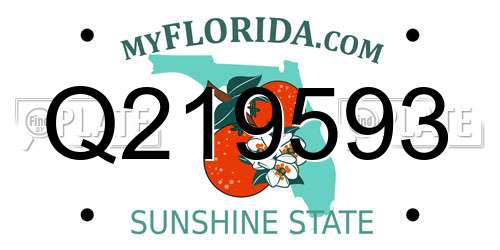 Q219593 Florida License Plate