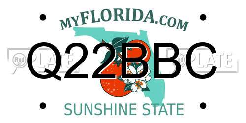 Q22BBC Florida License Plate