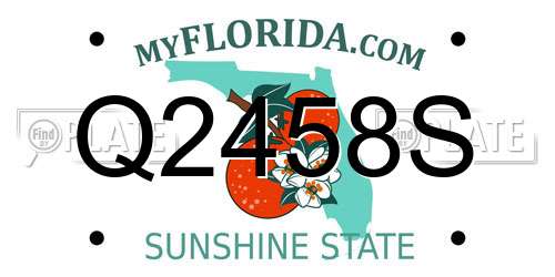 Q2458S Florida License Plate