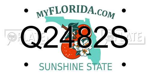 Q2482S Florida License Plate