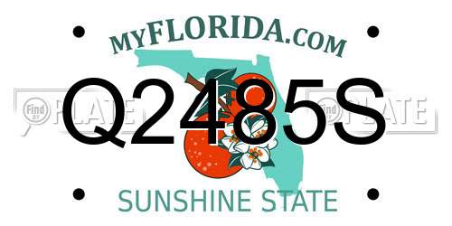 Q2485S Florida License Plate