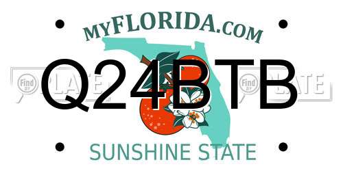 Q24BTB Florida License Plate