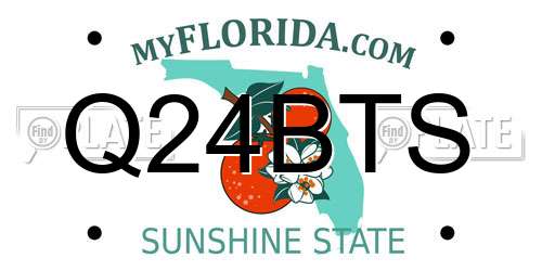 Q24BTS Florida License Plate