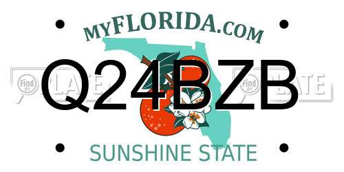 Q24BZB Florida License Plate