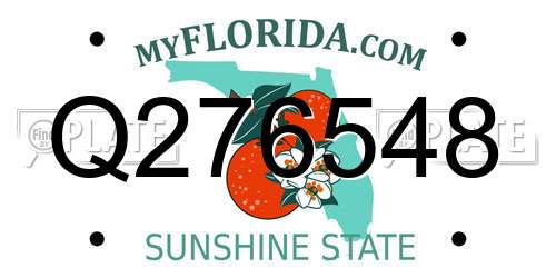 Q276548 Florida License Plate