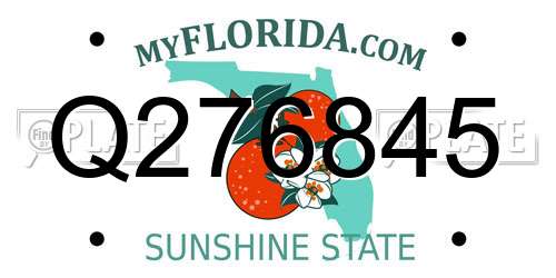 Q276845 Florida License Plate