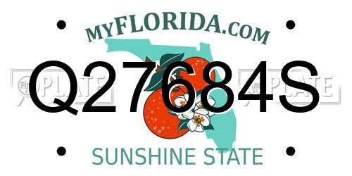Q27684S Florida License Plate