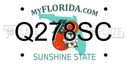 Q278SC Florida License Plate