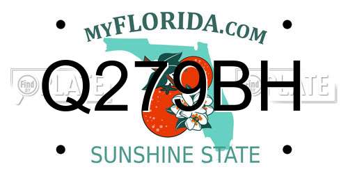 Q279BH Florida License Plate