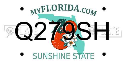 Q279SH Florida License Plate