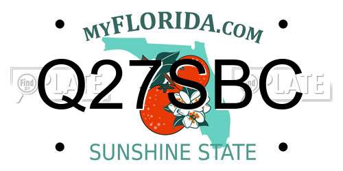 Q27SBC Florida License Plate