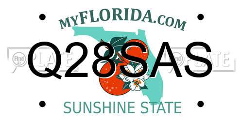 Q28SAS Florida License Plate