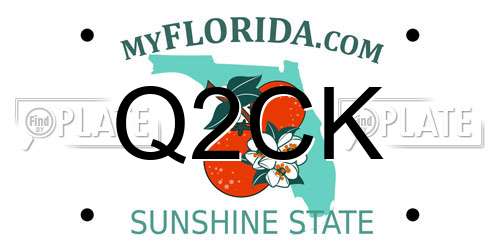 Q2CK Florida License Plate