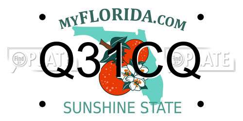 Q31CQ Florida License Plate
