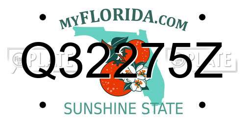 Q32275Z Florida License Plate