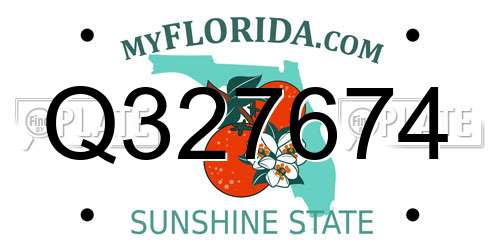 Q327674 Florida License Plate