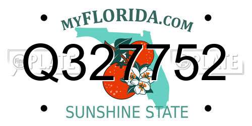 Q327752 Florida License Plate