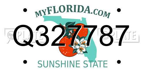 Q327787 Florida License Plate