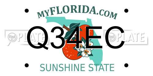 Q34EC Florida License Plate
