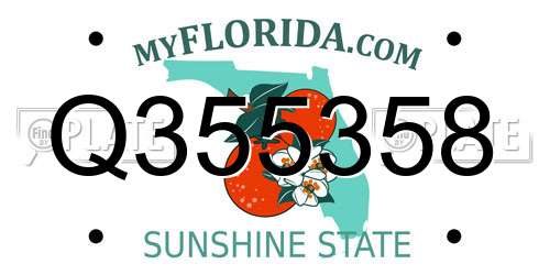 Q355358 Florida License Plate