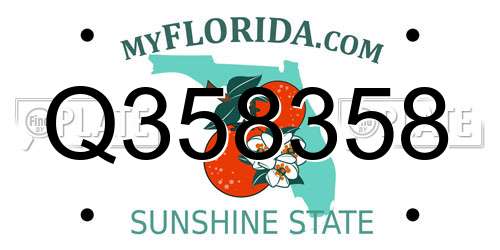 Q358358 Florida License Plate