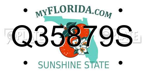 Q35879S Florida License Plate