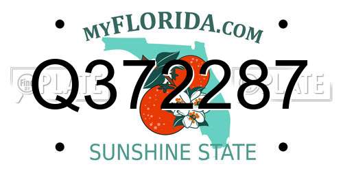 Q372287 Florida License Plate