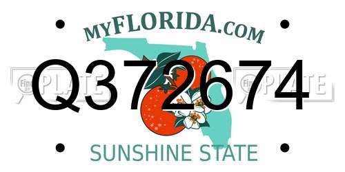 Q372674 Florida License Plate