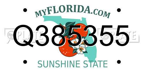 Q385355 Florida License Plate