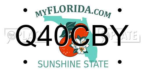 Q40CBY Florida License Plate