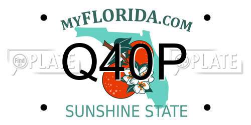 Q40P Florida License Plate