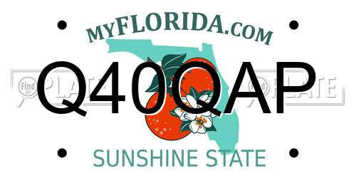 Q40QAP Florida License Plate