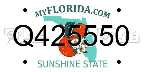 Q425550 Florida License Plate