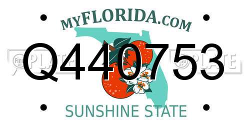 Q440753 Florida License Plate