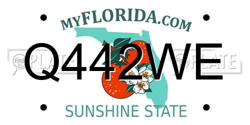 Q442WE Florida License Plate