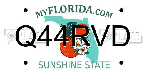 Q44RVD Florida License Plate