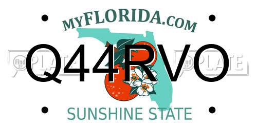 Q44RVO Florida License Plate