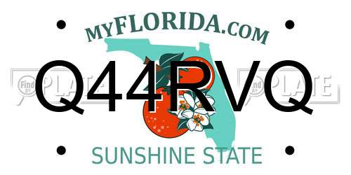 Q44RVQ Florida License Plate