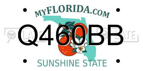 Q460BB Florida License Plate