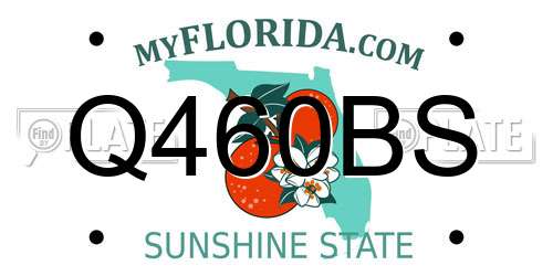 Q460BS Florida License Plate