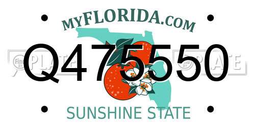 Q475550 Florida License Plate