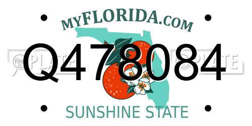 Q478084 Florida License Plate