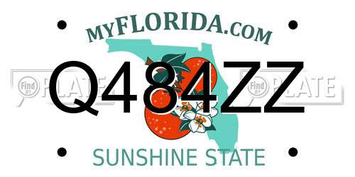 Q484ZZ Florida License Plate