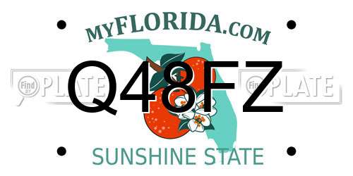 Q48FZ Florida License Plate