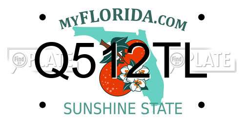 Q512TL Florida License Plate