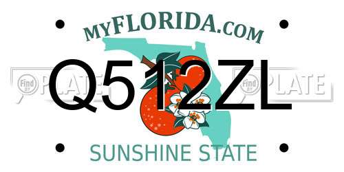 Q512ZL Florida License Plate