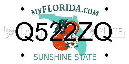 Q522ZQ Florida License Plate